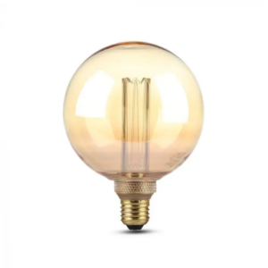 LED лампа 4W_Art Filament Amber Глобо ф125_E27 Топло Бяла Светлина