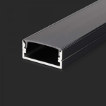 Алуминиев Профил Черен За LED Лента 2000х23,5x10mm