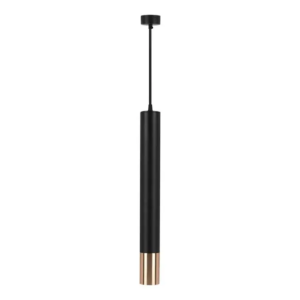 Полилей 1xGU10 Черен+Злато D60x500mm