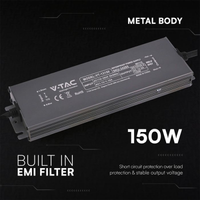 LED Захранване 150W 12VDC_12.5A IP67