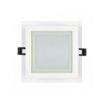LED Луна 18W Стъкло _ Квадрат IP44 Бял Ринг