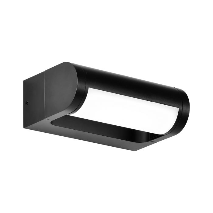 LED Аплик 10W Черен Топло Бяла Светлина IP65